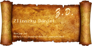 Zlinszky Dániel névjegykártya