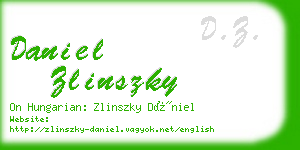 daniel zlinszky business card